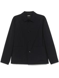 Zegna куртка-рубашка на пуговицах, синий