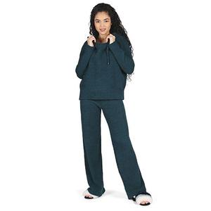 Женский уютный худи с длинными рукавами на кулиске Memoi, Dark Teal