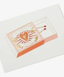 Открытка со спичками ко Дню святого Валентина