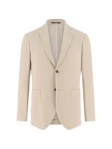 Пиджак с микротекстурой и накладными карманами Boggi Milano, бежевый
