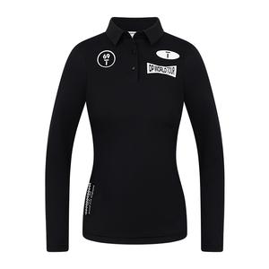 Женская поло EUROPEAN TOUR, черный