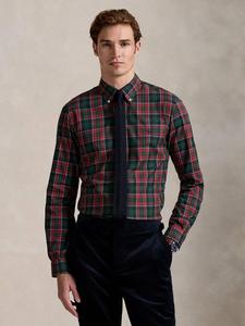 Кастомная хлопковая рубашка с длинными рукавами и воротником Ralph Lauren