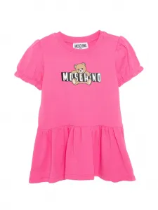 Платье с оборками «Тедди» Moschino Kids, розовый