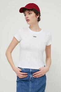 Хлопковая футболка Vans, белый