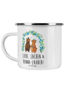 Кофейная кружка с росписью хной, вечерняя магия с надписью белым цветом Mr. & Mrs. Panda