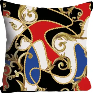 Королева декоративная подушка "Орнамент", чехол на подушку без наполнения, 1 шт Queence 40х40 см, цвет bunt + bedruckt