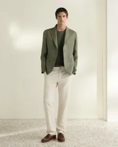 Мужская однотонная футболка Pima с коротким рукавом из базового хлопка Emidio Tucci, цвет Kaki