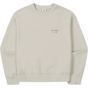 Свитшот женский Crew Neck тонкий Snow Peak, светло-бежевый