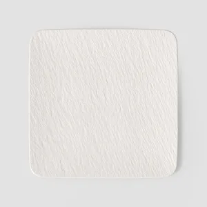 Сервировочная квадратная тарелка Villeroy & Boch Manufacture Rock blanc, 32,5x32,5x1,5 см, белый
