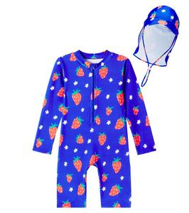 Купальник с принтом клубники Jellymallow, Royal Blue