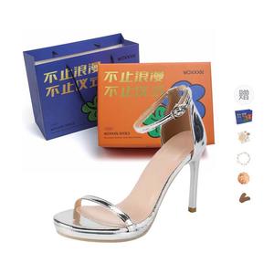 WOXXXN Стройные каблуки на шпильке 10,5 см для женщин серебристые 10,5 см [подарочный набор] + подарок, цвет Silver 10.5cm[Gift Box Set]+Giveaway