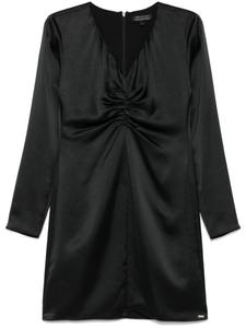 Атласное мини-платье Armani Exchange, черный