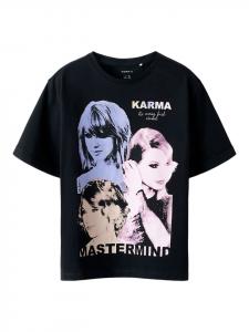 Name it Футболка NKFODEN CICONS S/S NREG TOP черного цвета