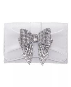 Клатч-бабочка с многоуровневым кристаллом Nina, белый