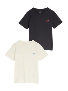 Рубашка TOM TAILOR, черный/белый