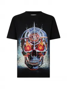 Футболка с черепом, украшенным стразами Philipp Plein, черный