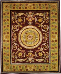 SAFAVIEH Classic Collection ковер, 153 x 244 см, Burgundy & Gold, ручной работы традиционный восточный шерстяной, идеально для помещений с высокой проходимостью в гостиной, спальне (CL840C)