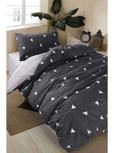 Комплект постельного белья Геометрик антрацитового цвета Colourful Cotton, 260x220 см