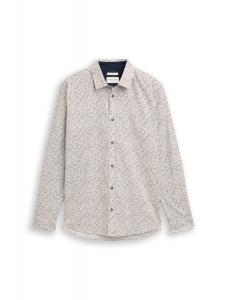 TOM TAILOR Рубашка на пуговицах приталенного кроя в цвете Off White