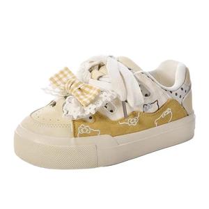 Скользостойкие износостойкие низкие модные минималистичные кроссовки Skateboard для женщин Babak, желтый