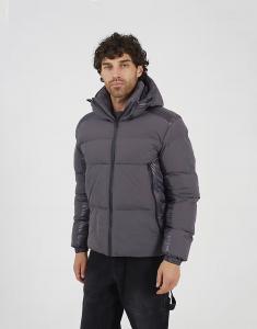 Утепленная куртка с капюшоном и застежкой-молнией серого цвета Brave Soul