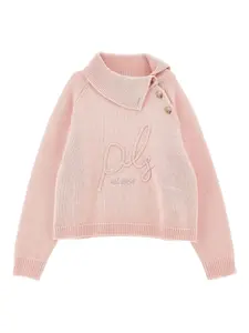 Свитер с вышитым логотипом Philosophy Di Lorenzo Serafini Kids, розовый