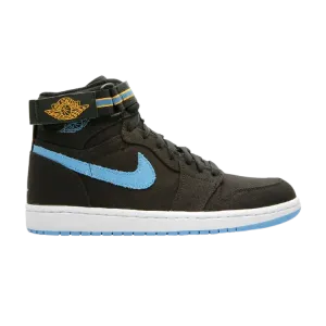 Кроссовки Air Jordan 1 High Strap 'Blue White', черный