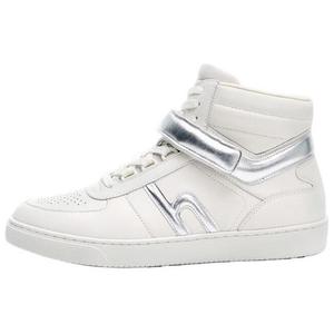 Кеды, скейтборд обувь женская высокая Hazzys, цвет Silver White