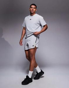 Шорты adidas Training D4T 5" серо-меланжевого цвета Adidas Performance