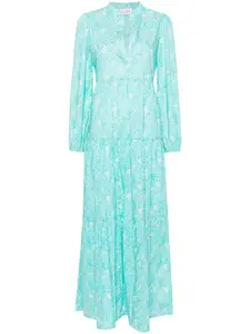 Ярусное платье макси Nadja Mc2 Saint Barth, синий