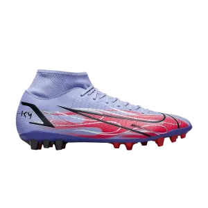 Бутсы Nike Kylian Mbappé x Mercurial Superfly 8 Academy AG 'Flames', фиолетовый