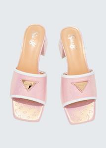 Туфли MONOGRAM HEEL PINK Sparkl, розовый