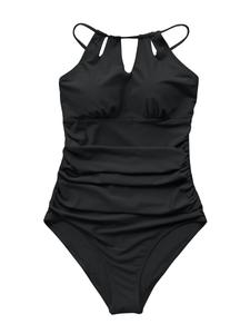 Купальник с высоким воротом Cupshe, черный