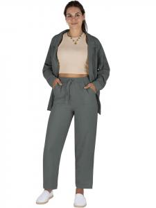 Длинное платье Janice Damen Musselin Hemdbluse, антрацит