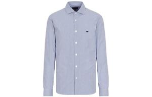 EMPORIO ARMANI Рубашка мужская синяя FW22