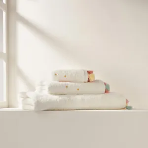 Детское банное полотенце из хлопка 450 гр/м2 Valentine Mini Home - El Corte Inglés, белый