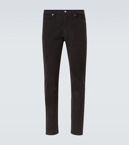 Узкие брюки L'Homme Slim из хлопкового вельвета Frame, Titanium