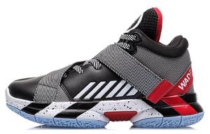 LINING YOUNG Баскетбольные кроссовки LiNing All City Premium Wade Collection средней высоты, черные, белые, красные, для подростков