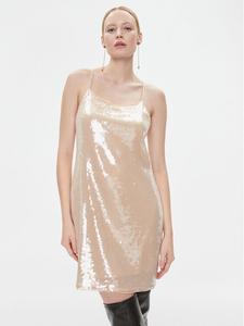 Коктейльное платье стандартного кроя Calvin Klein, бежевый