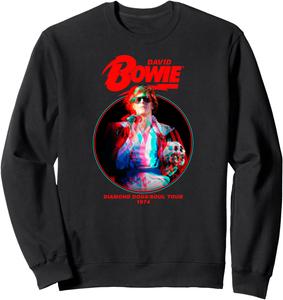 Толстовка с фотографией Дэвида Боуи и его альбома Diamond Dogs 1974 года, автор Терри О'Нил, черная David Bowie