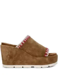 Босоножки на каблуке Mou, коричневый