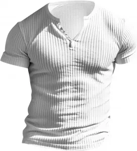 Мужская рубашка с коротким рукавом Slim Solid Color