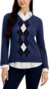 Женский пуловер Tommy Hilfiger с флагом Hilfiger, Heather Multi