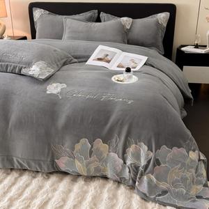 LUOLAI HOME Комплект постельного белья, 4 предмета, простыня на резинке 180х200 см