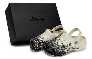 Crocs Классические сабо на платформе 811, производство, проникновение на месте, специальные женские сабо для обуви, цвет "косточка", белый, черный