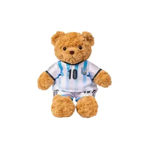 Футбольный баскетбольный медведь джерси плюшевая игрушка плюшевый мишка для подарка парню на день рождения высота 25см KUMAOYA