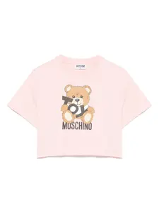 Футболка с принтом Teddy Bear Moschino Kids, розовый