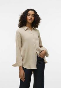 Блуза Vero Moda Button-down blouse, Silver Lining/Beige
