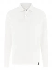 Поло с аппликацией из пике Boggi Milano, белый