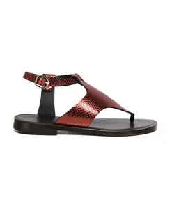 Противоскользящие сандалии Rettil бордового цвета Giuliano Galiano, коричневый
